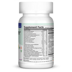 Maxi Health Mens Multivitamin 50+ bottle back outlines essential vitamins and minerals.