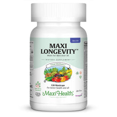 Maxi Health Mens Multivitamin 50 Plus bottle for daily energy and immune support.