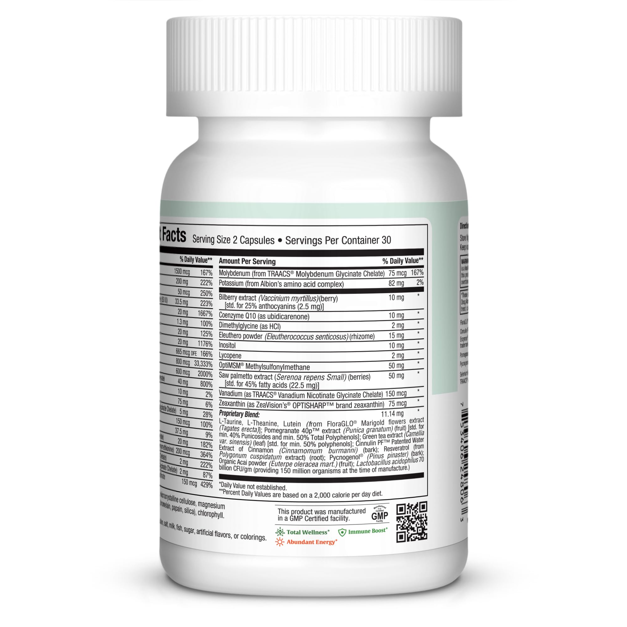 Maxi Health Mens Multivitamin 50+ capsules close-up highlights high-absorption B12 and B6.