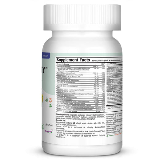 Close-up ingredients label highlighting high-absorption B12, B6, zinc and magnesium.