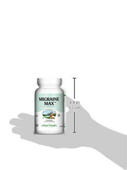 Maxi Health Migraine Max bottle with water for daily use.