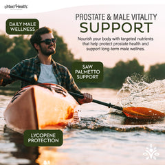 Maxi Health multivitamin ingredients label highlights essential vitamins and minerals.