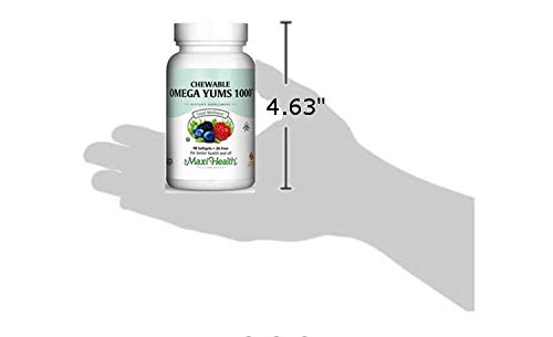 Maxi Health Omega Yums brain and vision support concept.