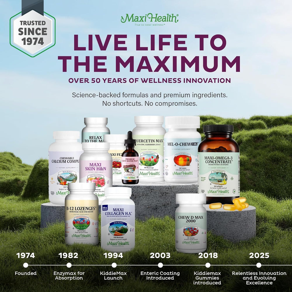 No fishy aftertaste with Maxi Health Omega 3 burpless formula