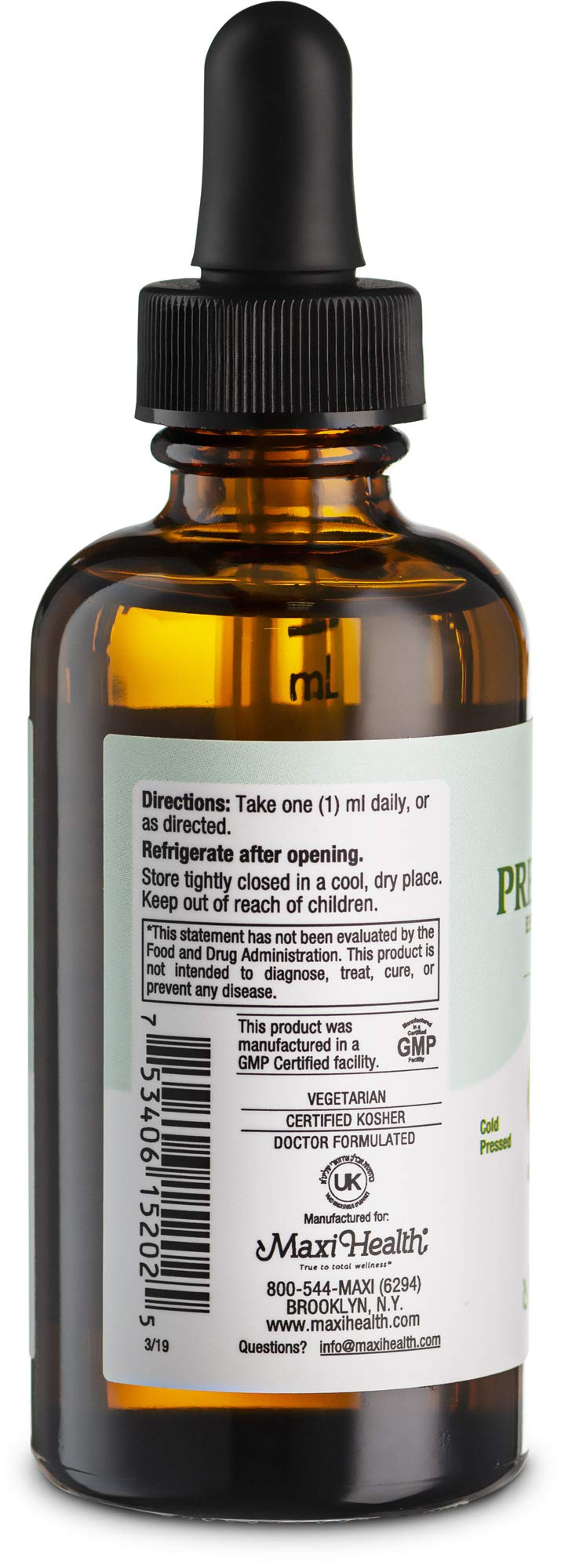 Maxi Health Premium EFA bottle close-up for easy daily use and heart-friendly fats.