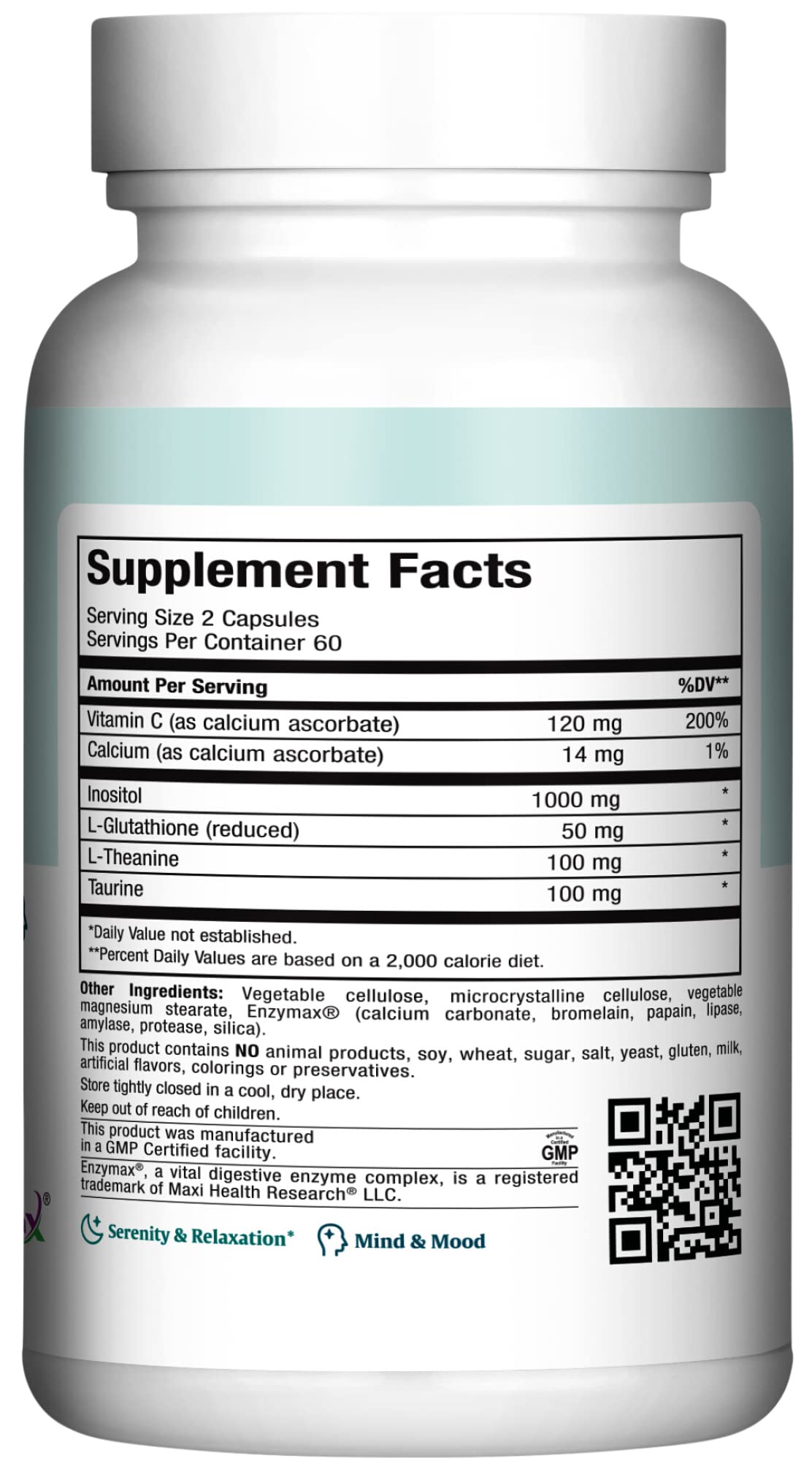 Maxi Health Relax to The Max capsules closeup for mood support