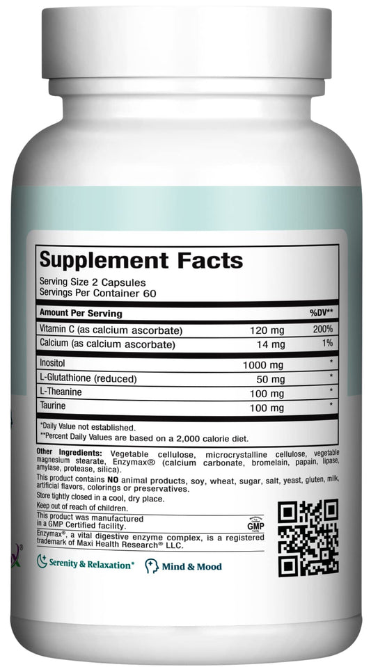 Maxi Health Relax to The Max capsules closeup for mood support