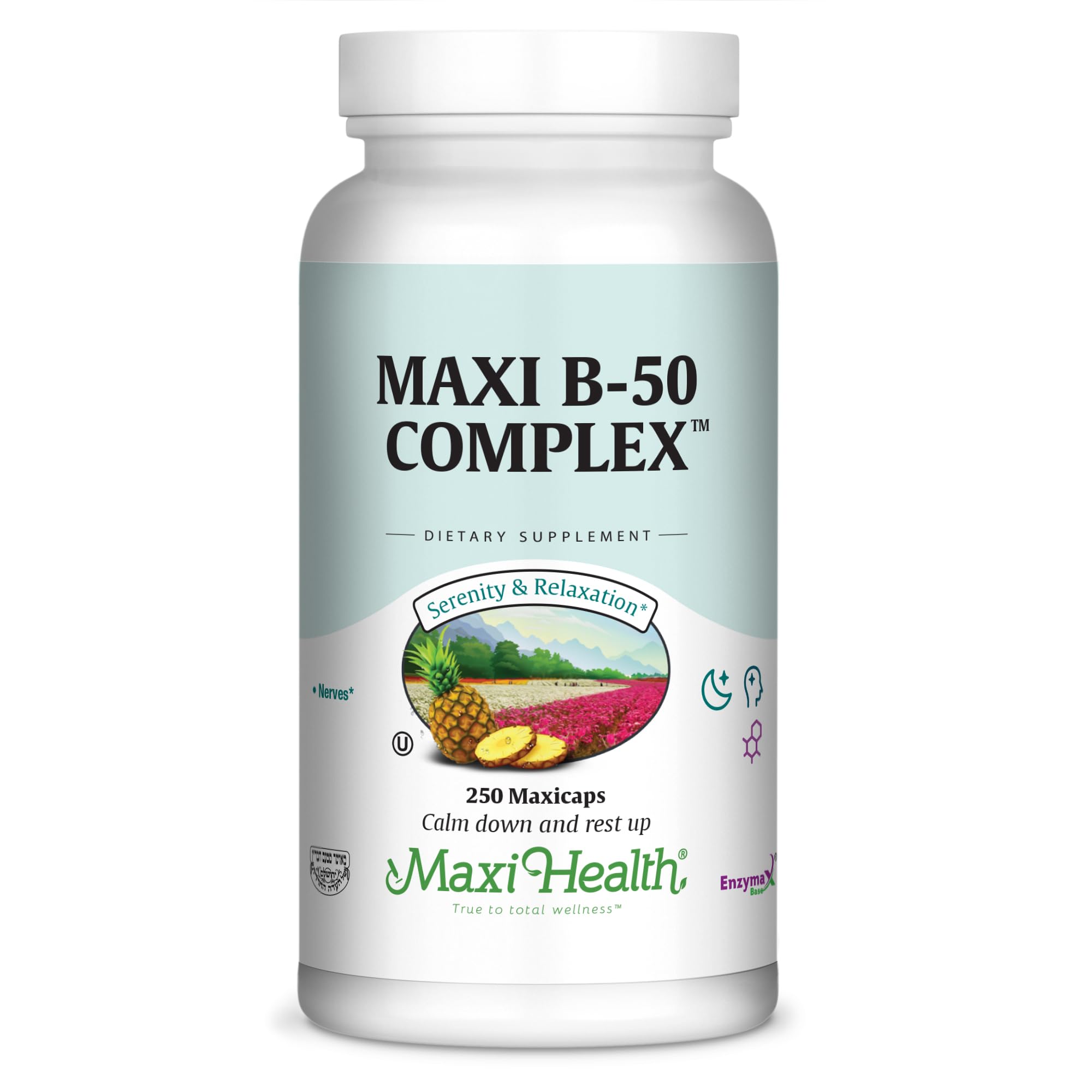 Maxi Health Stress Relief bottle front showing packaging and label