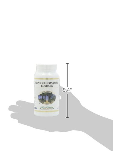Maxi Health Super Glucosamine Complex box packaging with kosher and gluten-free cues.