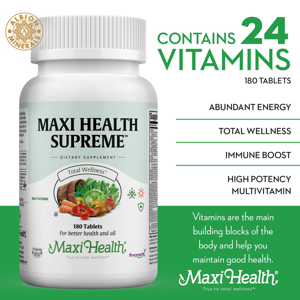 Maxi Health Supreme immune and wellness support imagery for daily resilience