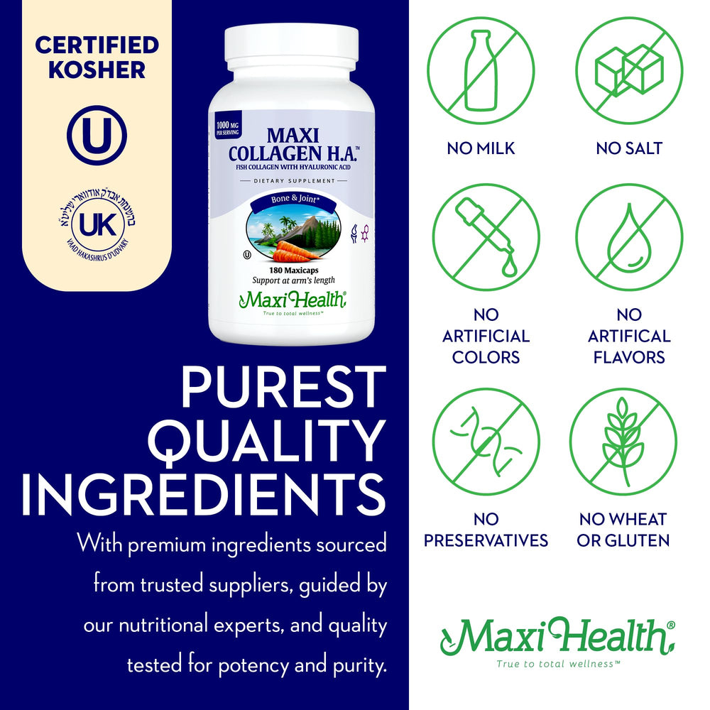 Maxi Health tilapia derived collagen source label on packaging