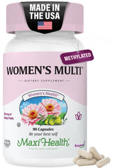 Maxi Health Women's Multivitamin bottle for daily energy and immune support.