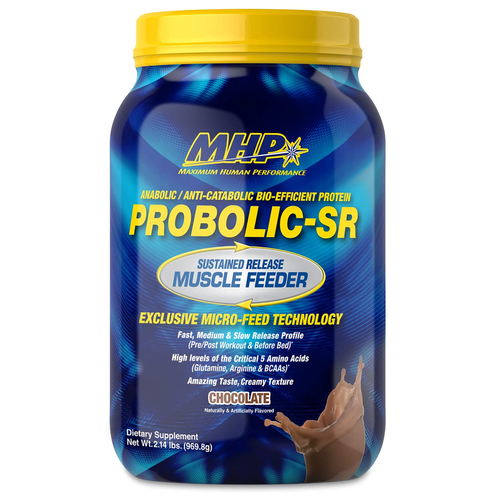 Maximum Human Performance PROBOLIC-SR bottle for easy daily protein supplementation