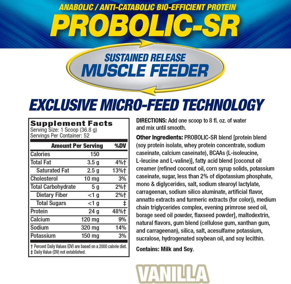 Probolic-SR scoop in shake cup demonstrates post-workout multi-phase protein delivery