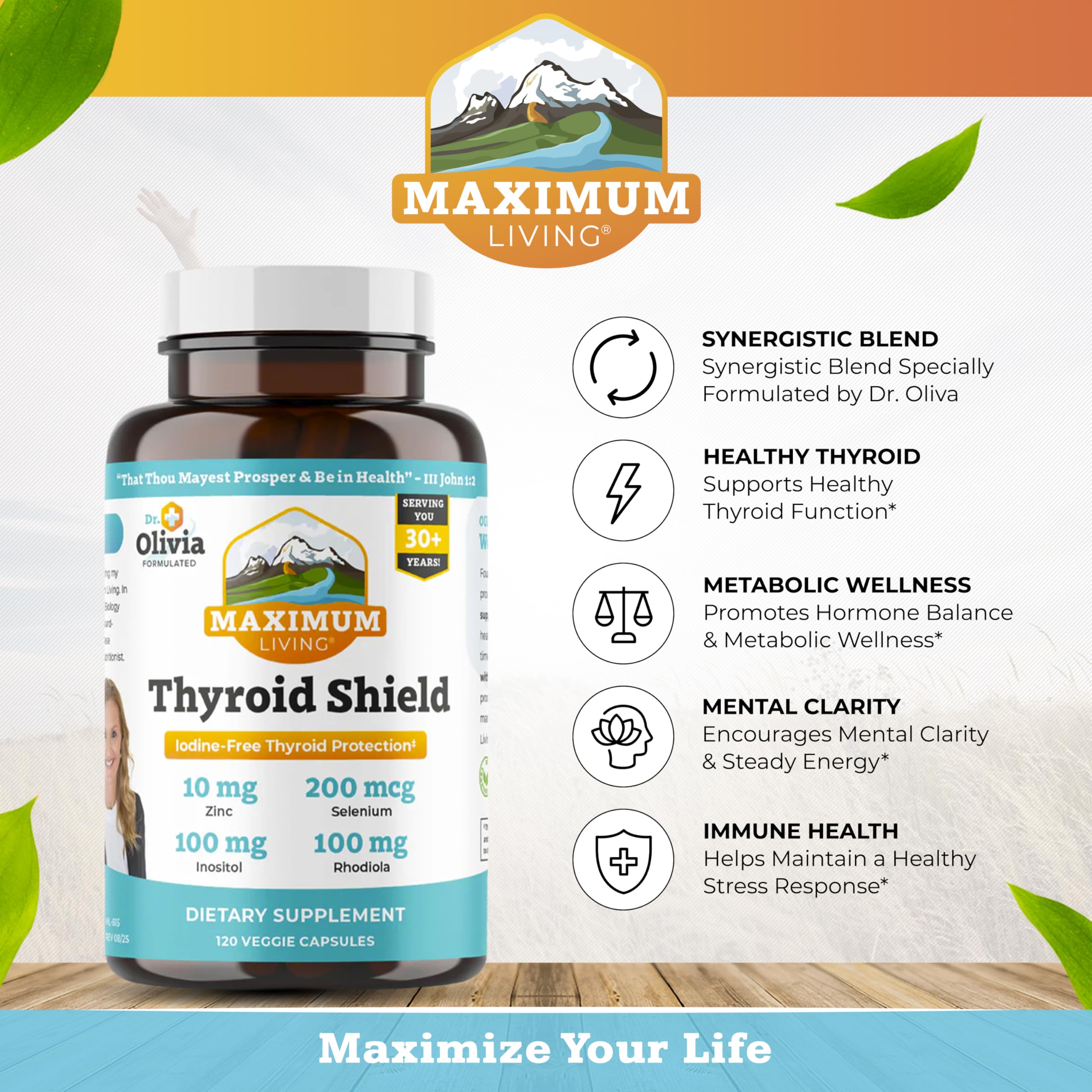 Maximum Living Thyroid Shield with USA-made stamp.