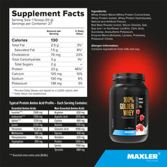 Maxler 100% Golden Whey digestive enzymes close-up