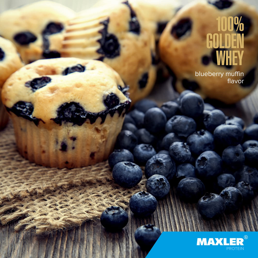 Shake with Maxler 100% Golden Whey in a glass for a smooth post-workout drink
