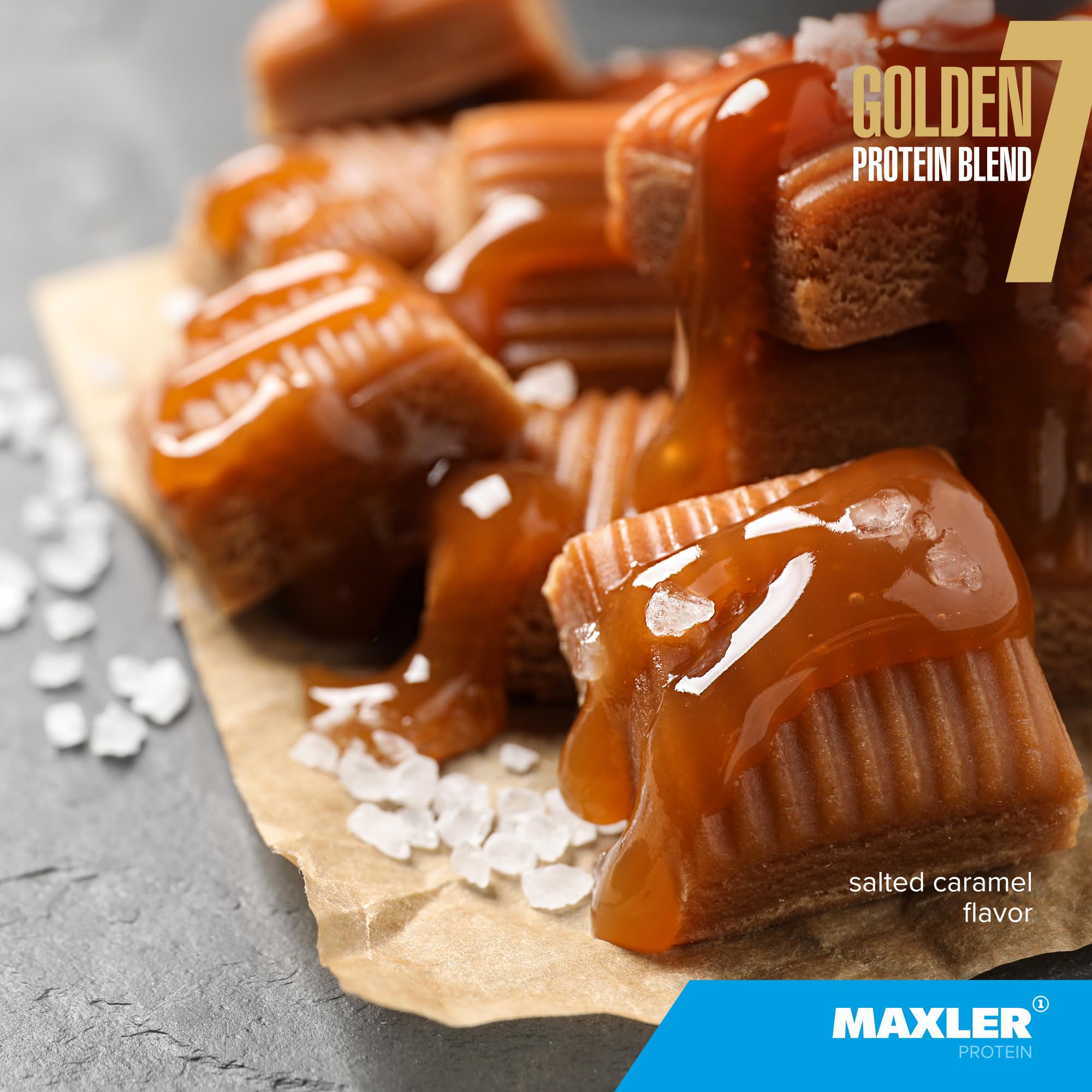 Maxler Golden 7 scoop dispensing to highlight convenient serving for workouts