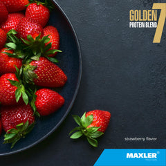 Maxler Golden 7 scoop, easy portioning for fast post-workout protein replenishment.