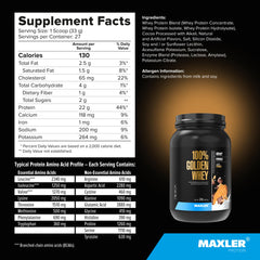 Maxler Golden Whey flavor range matches modern workout routines