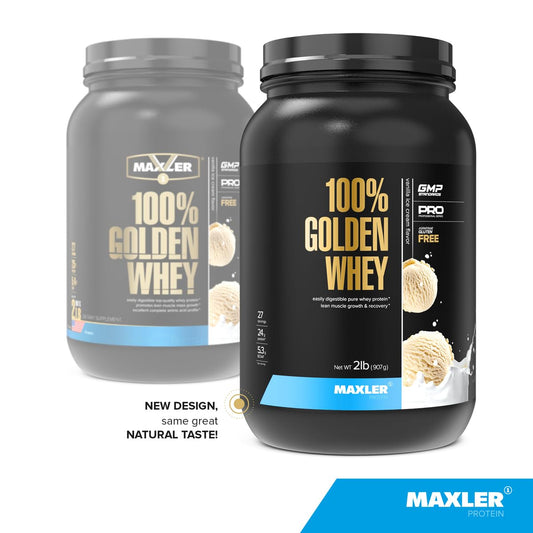 Maxler whey protein blend close-up—concentrate, isolate and hydrolysate for fast absorption.