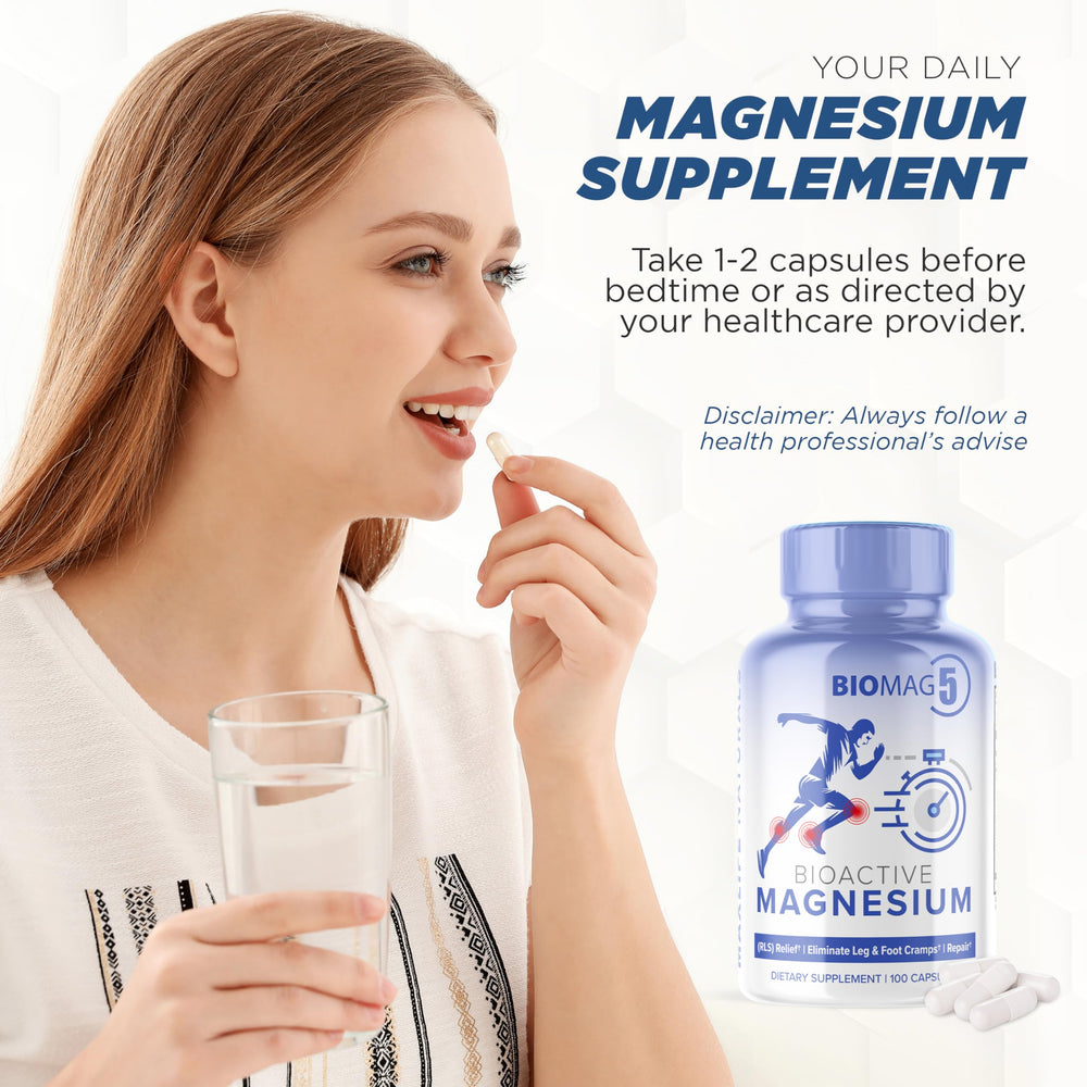 MAXLIFE NATURALS BioMag 5 illustration of five magnesium forms for comprehensive support