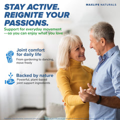 MAXLIFE NATURALS ArthroFlex Advanced packaging front emphasizes easy daily use.