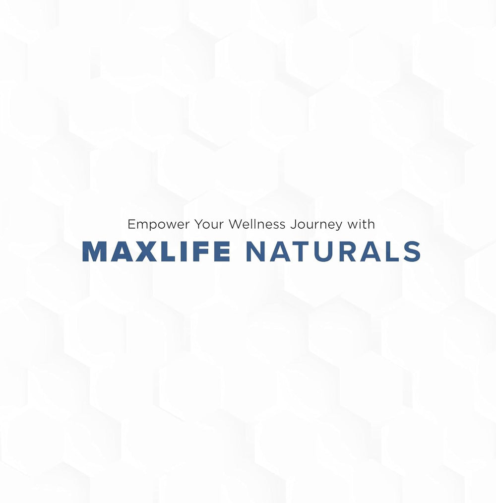 MAXLIFE NATURALS Chill Pill bottle beside water, ideal for a daily calm routine.