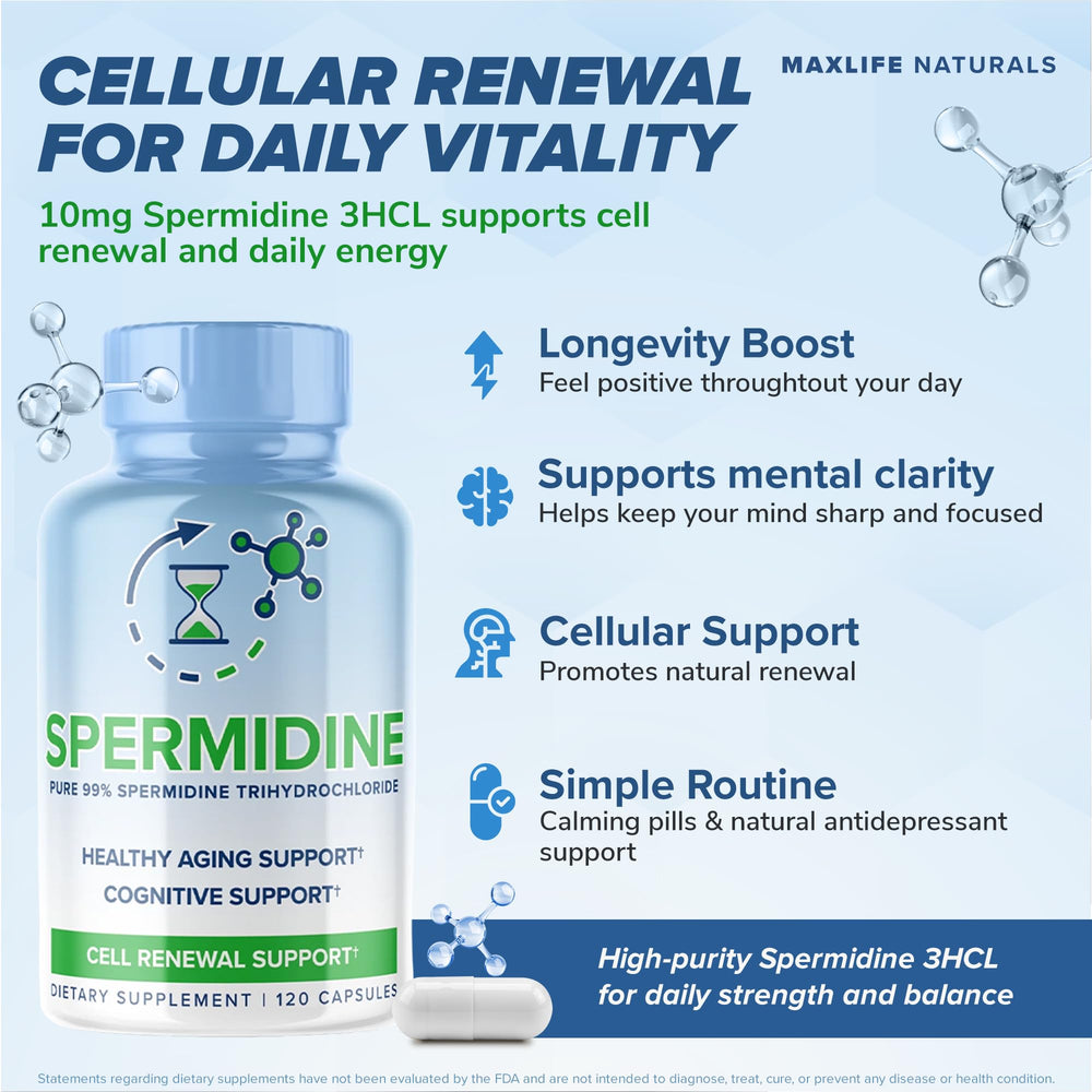 MAXLIFE NATURALS label detail shows ingredients and purity focus