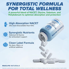 MAXLIFE NATURALS Neuro NACET packaging box emphasizes USA-made quality
