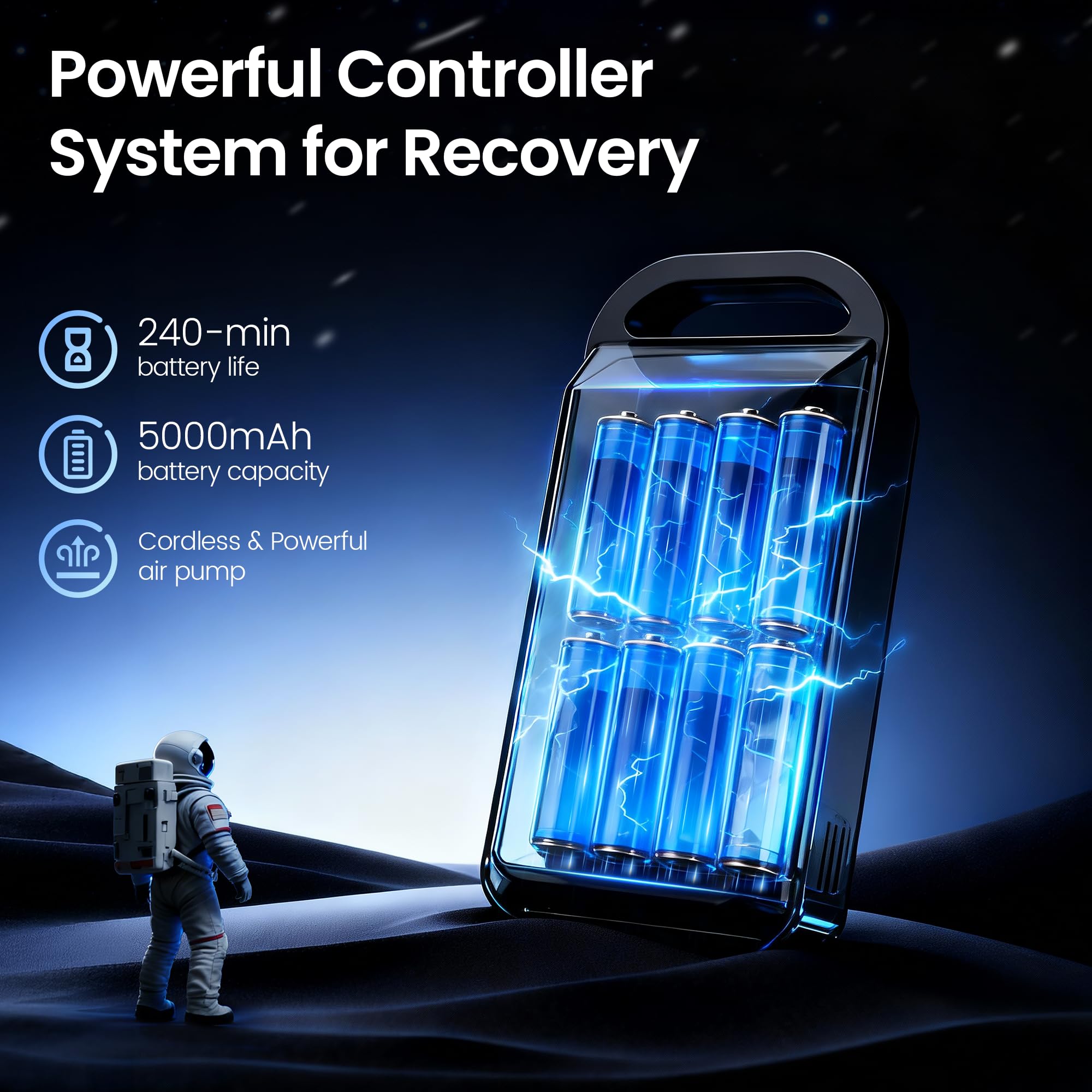 Maxtorc 5000mAh battery pack enabling long, unplugged sessions