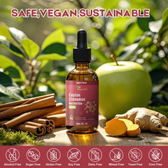 MaxuraFit Ceylon Cinnamon drops image highlights antioxidant-rich flavor and everyday use.