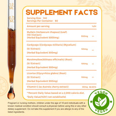 Close-up of the dropper pouring MaxuraFit Mullein Drops for accurate dosing.