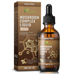 MaxuraFit mushroom tincture bottle for daily immune support and easy dosing.