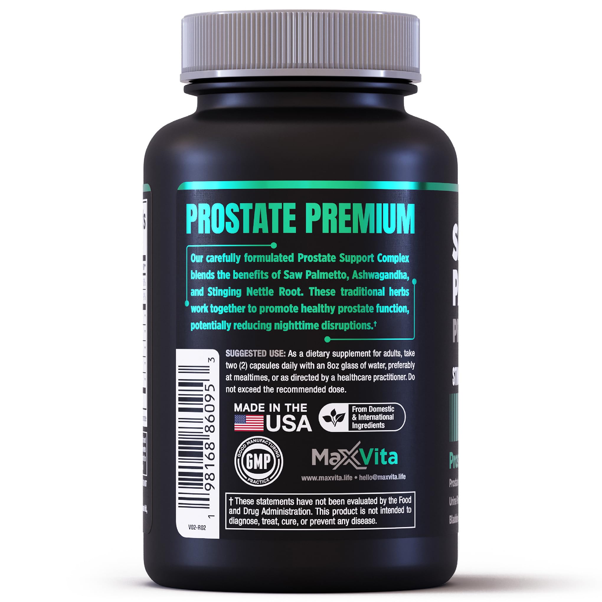 MaxVita Prostate Premium bladder support visual highlighting smoother flow potential.