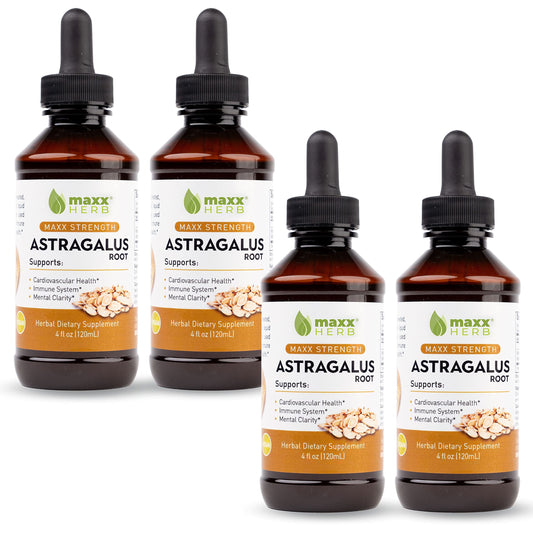 Maxx Herb astragalus root tincture bottle front for convenient daily immune support