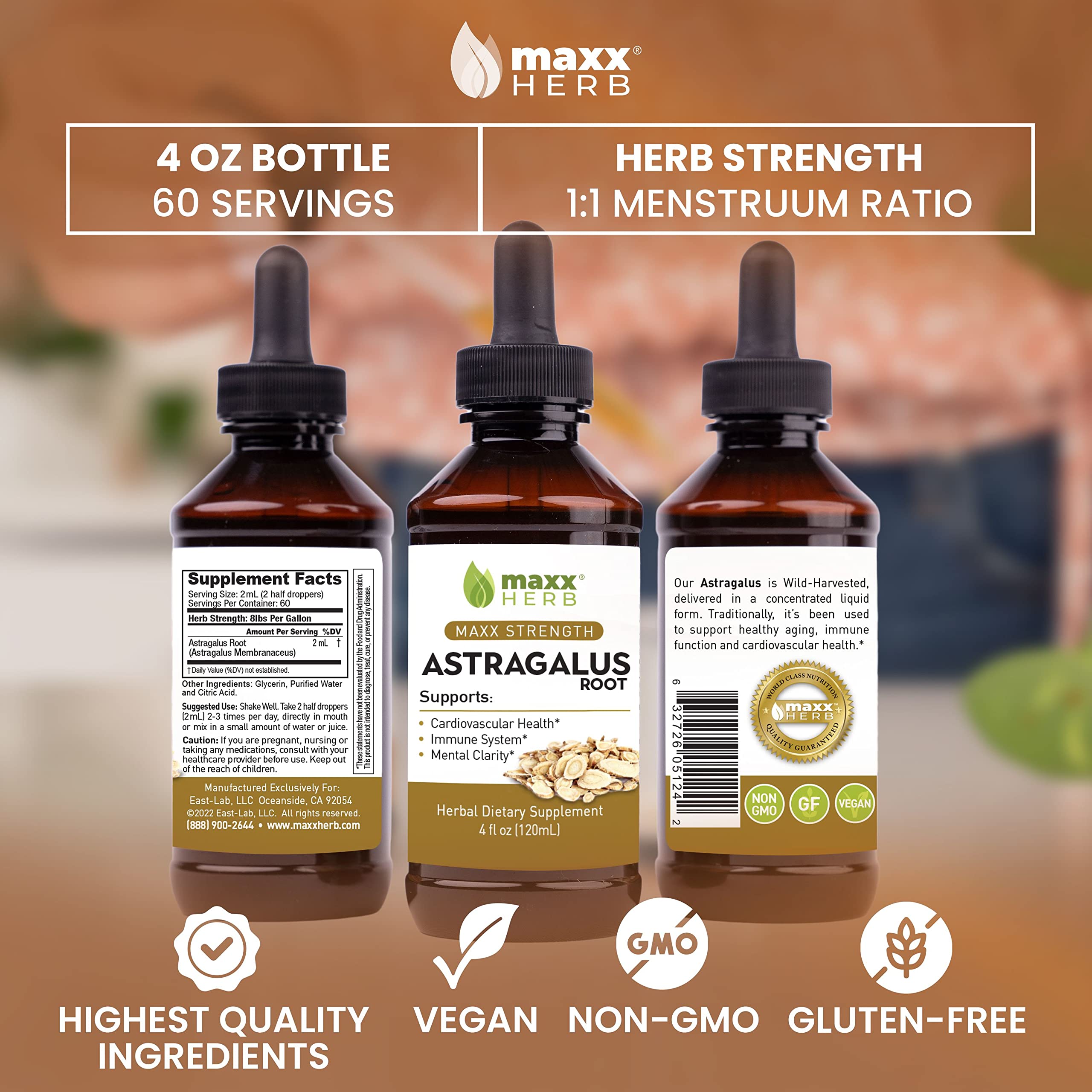 Amber bottle with glycerin base suggests smooth, easy dosing