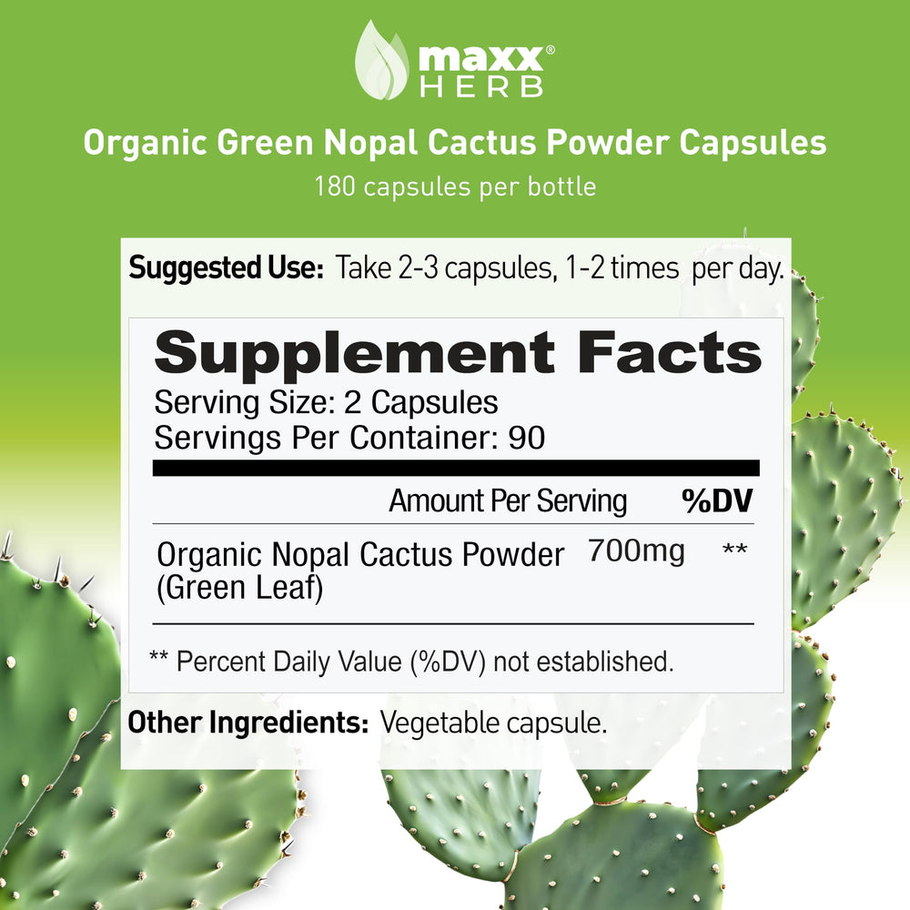 Maxx Herb Green Nopal Cactus Capsules in daily routine promote simple wellness.