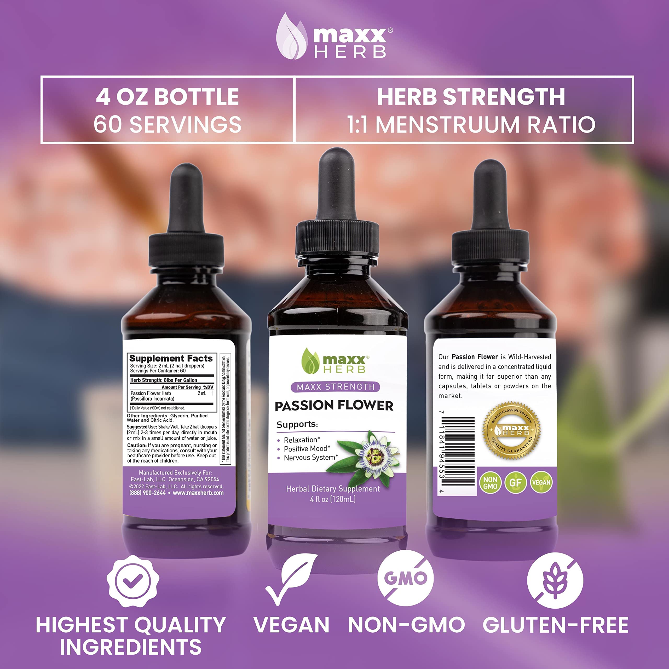 Maxx Herb bottle on shelf with USA-made label emphasizing craftsmanship.