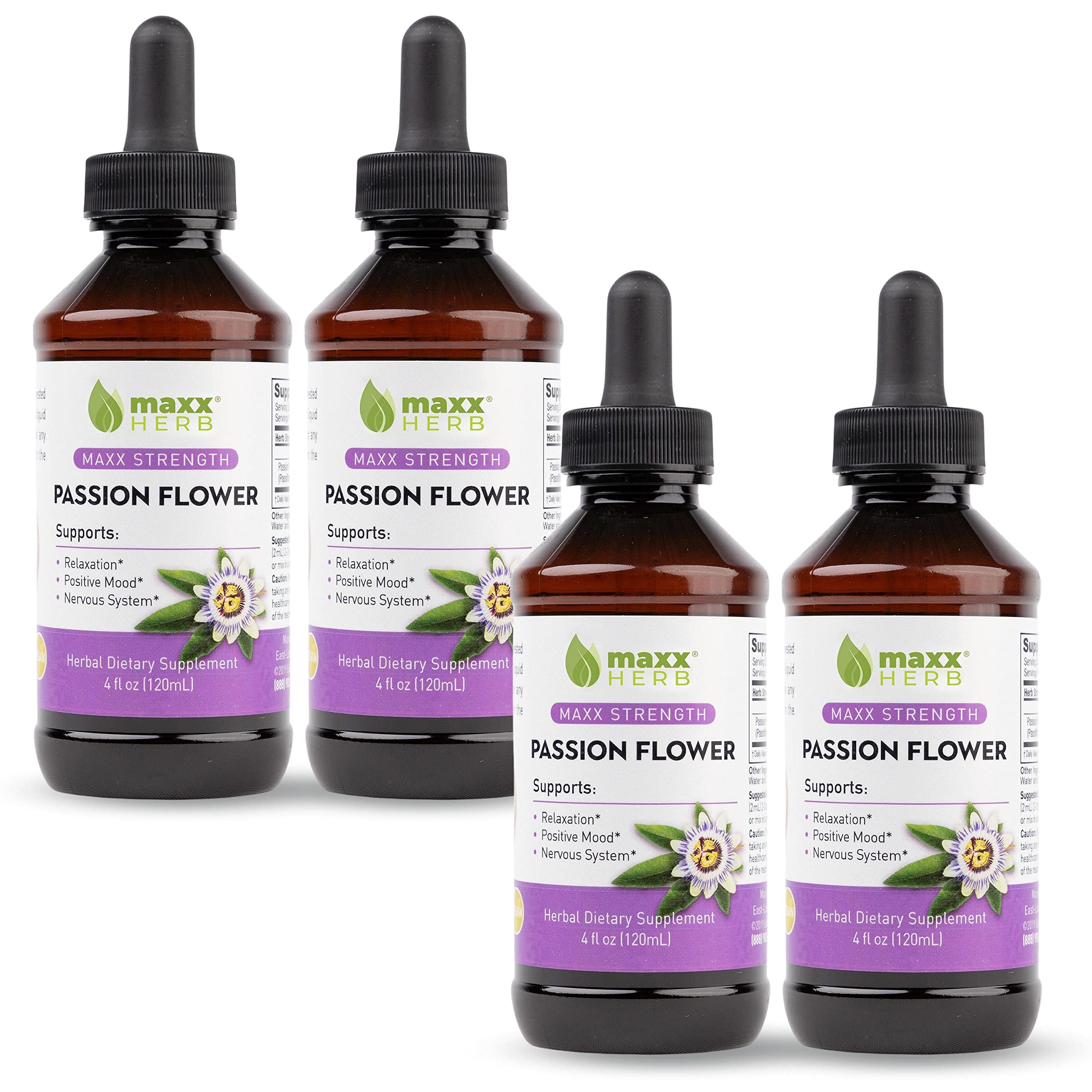 Maxx Herb Passion Flower extract bottle for easy dosing and quick absorption.