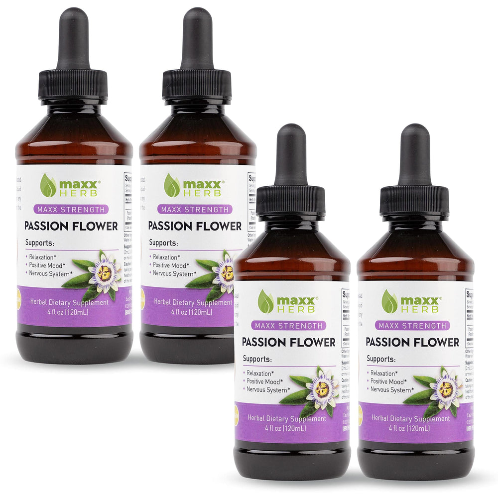 Maxx Herb Passion Flower extract bottle for easy dosing and quick absorption.