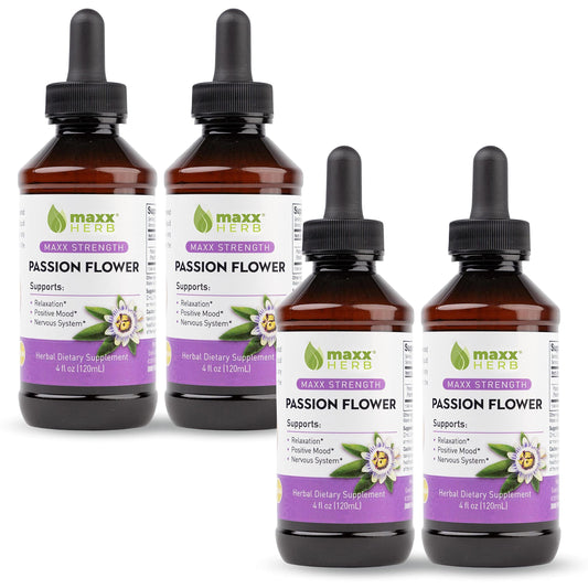 Maxx Herb Passion Flower extract bottle for easy dosing and quick absorption.