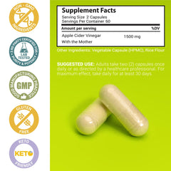 MaxX Labs 1500mg per serving ACV capsules for daily wellness