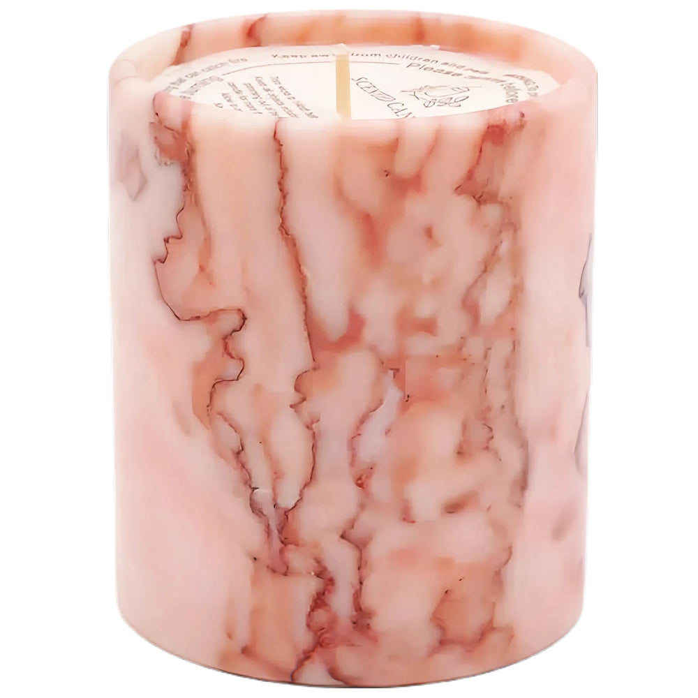 Mayroom hand-polished stone candle holder adds elegance to living room or spa-like bathroom.