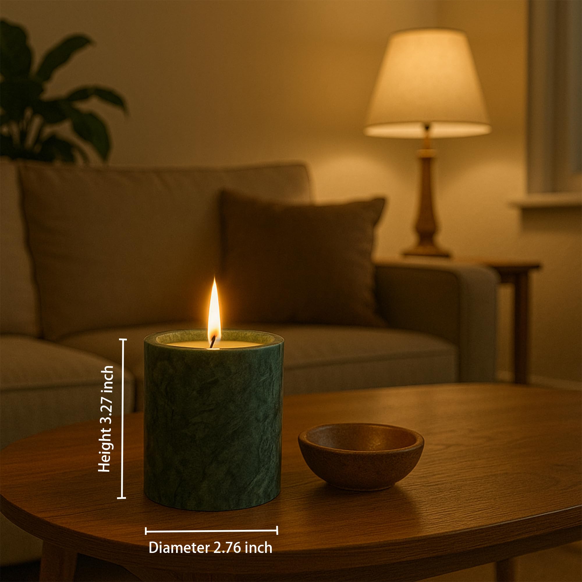 MAYROOM marble cup candle holder adds elegance to bathroom or living room.