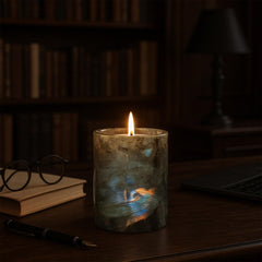 MAYROOM premium soy wax candle delivers clean burn and soothing aroma.