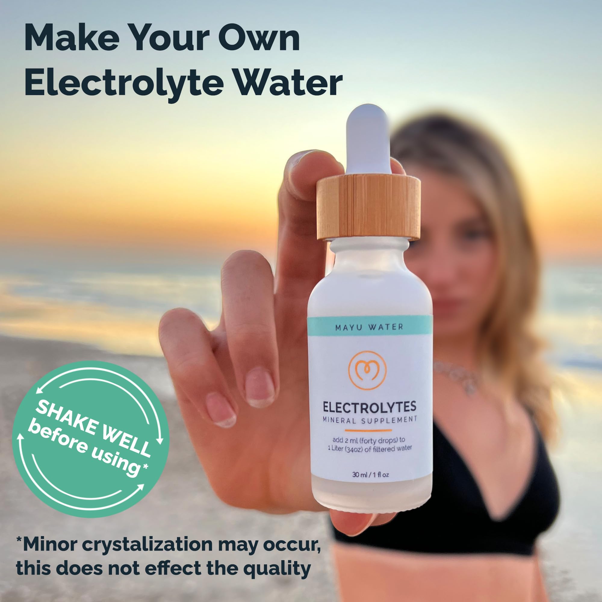 MAYU label close-up highlighting minerals and magnesium