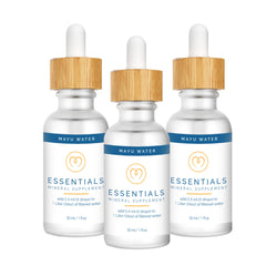 MAYU Trace Mineral Drops bottle closeup showing pure, mineral-rich formulation for hydration