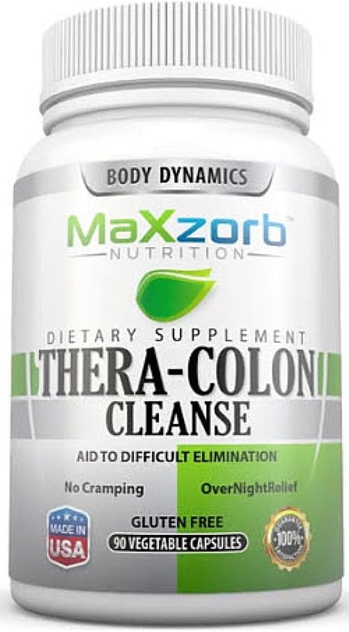 MAZZIRI Maxzorb Thera-Colon Cleanse bottle for gentle digestive support