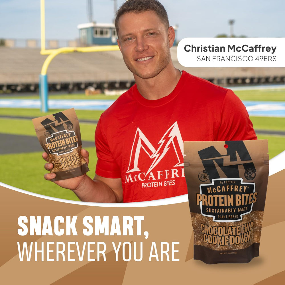 MCCAFFREY PROTEIN BITES grab-and-go snack in a bag